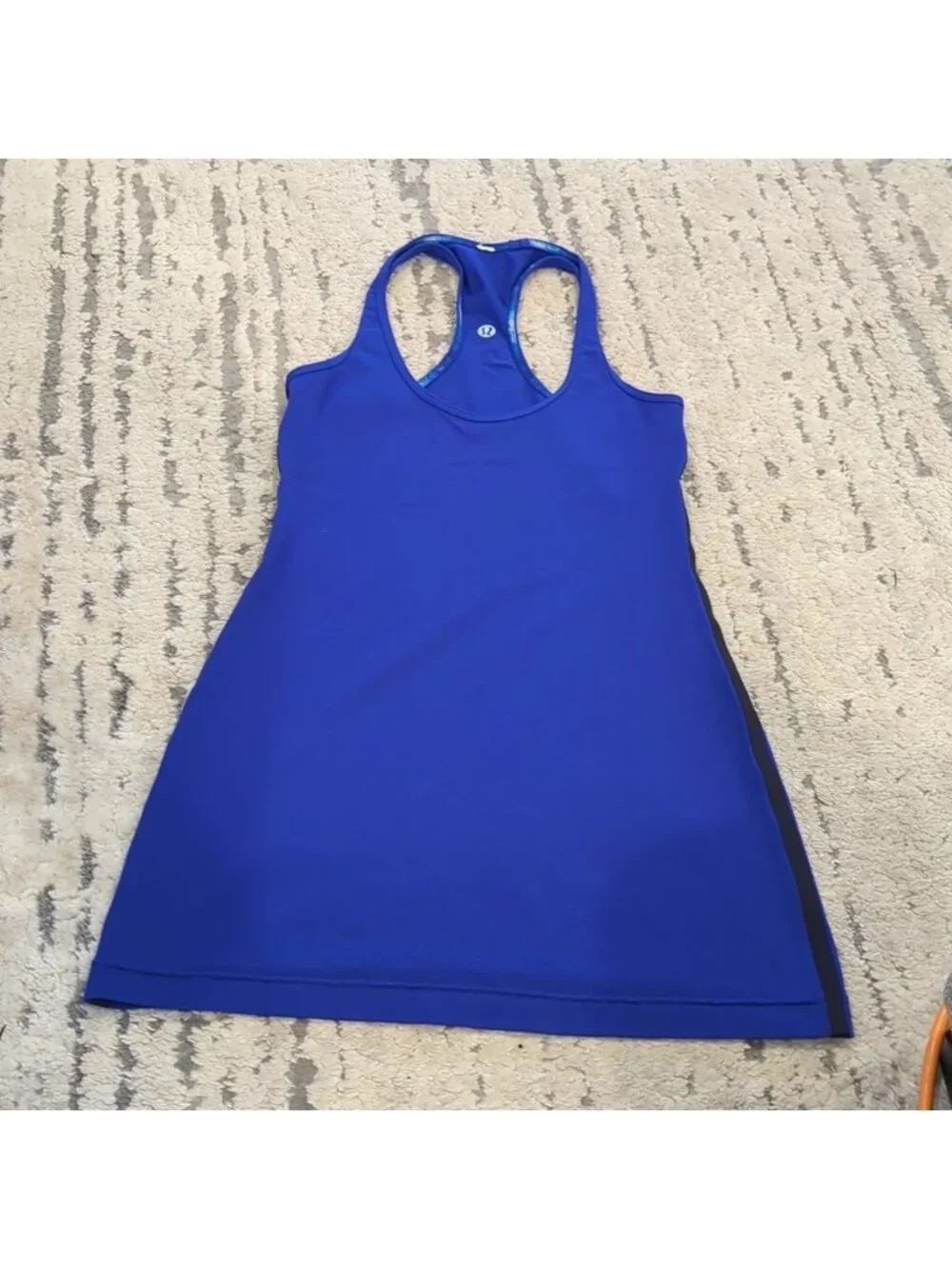 Lululemon Cool Racerback *Bonded reversible Pigment Blue / Black stripe